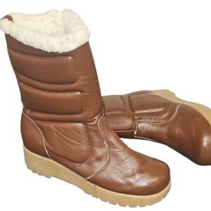 Dexter 1970's Vintage Fleece Lined Leather Ski Winter Women's Boots Size 5.5M